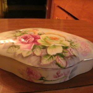 vintage fine china glass trinket dish.